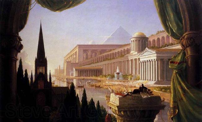 Thomas Cole The Architect-s Dream Norge oil painting art